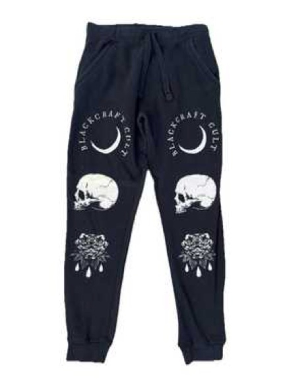 Blackcraft Cult Black Graphic Skull Joggers